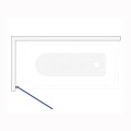 Cersanit Easy New parawan nawannowy jednoelementowy 140x70 cm czarny