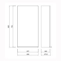 Cersanit Virgo czafka łazienkowa wisząca, czarny uchwyt 40 cm biała