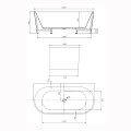 Cersanit Crea wannna wolnostojąca przyścienna 160x80 cm biała