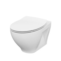 Cersanit Moduo miska WC wisząca Clean On w zestawie z deską wolnoopadającą slim.