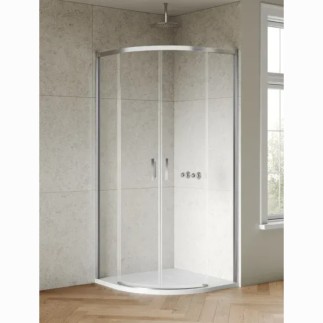 New Trendy Prime Nickel Brushed kabina prysznicowa półokrągła 90x90x200