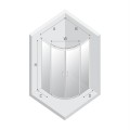 New Trendy Prime Nickel Brushed kabina prysznicowa półokrągła 90x90x200.