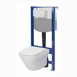 Cersanit Zestaw stelaż podtynkowy Aqua 50 Mech + miska zawieszana Larga z deską wolnoopadającą