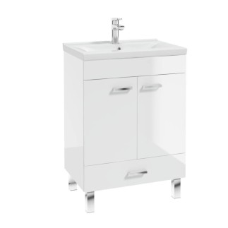 Defra Mea D60 zestaw szafka z umywalką Go biała 60cm
