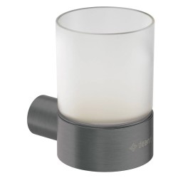 Deante Round kubek ścienny titanium