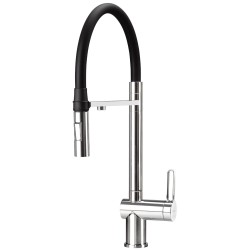 Deante Magnetic bateria zlewozmywakowa z elastyczną wylewką z podłączeniem do wody chrom