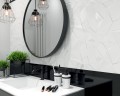 Paradyż Synergy bianco struktura B płytka ścienna 30 x 60 cm -aranżacja.