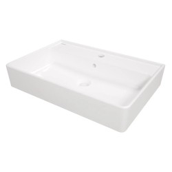 Deante Temisto umywalka ceramiczna nablatowa/ścienna biały 61x41cm