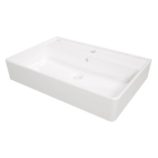Deante Temisto umywalka ceramiczna nablatowa/ścienna biały 61x41cm