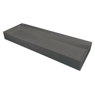 Deante Blur umywalka granitowa nablatowa z maskownicą antracyt metalik 100x40cm