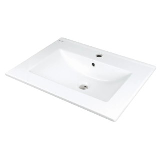 Deante Tubo umywalka ceramiczna wpuszczana biały 61,3x46,5cm