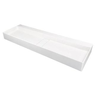 Deante Blur umywalka granitowa nablatowa z maskownicą alabaster 120x40cm