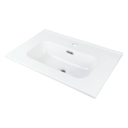 Deante Tubo umywalka ceramiczna wpuszczana biała 60x38,5cm