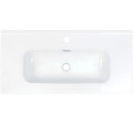 Deante Tubo umywalka ceramiczna wpuszczana biała 80x38,5cm