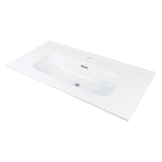 Deante Tubo umywalka ceramiczna wpuszczana biała 81x46,2cm