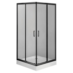 Deante Funkia kabina prysznicowa kwadratowa z brodzikiem nero 90x90cm