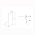 Roca Capital ścianka boczna 90 cm czarny mat