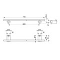 Kfa Moza wieszak łazienkowy 60cm inox