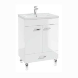 Defra  Mea D60 zestaw szafka z umywalką biała 60 cm.