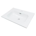 Deante Tubo umywalka ceramiczna wpuszczana biała 61x46,2cm