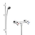 Kfa Standard bateria natryskowa ścienna z natryskiem przesuwnym chrom