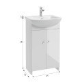 Deante Venus D50 zestaw szafka z umywalką biały 50x29cm