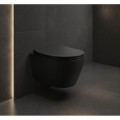 Lavita Praia Blacc 2.0 miska WC wisząca ze spłukiwaniem wirowym i deską wolnoopadającą
