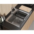 QUADRON LUKE 110 Workstation zlewozmywak stalowy, jednokomorowy, wpuszczany,58x45 stal szlachetna +