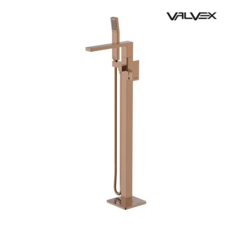 Valvex Ars bateria wannowa wolnostojąca satin copper