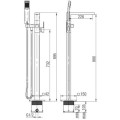 Valvex Ars bateria wannowa wolnostojąca satin copper