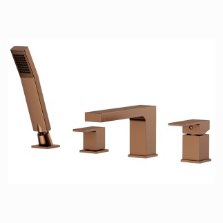 Valvex Ars bateria wannowa stojąca 4-otworowa satin copper