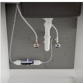 INVENA GLAMOUR Bateria zlewozmywakowa elastyczna wylewka z filtrem chrom-czarny-1