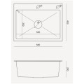 Quadron Luke 110 Workstation zlewozmywak stalowy, jednokomorowy, wpuszczany,58x45, stal szlachetna 