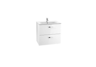 Roca Victoria Basic zestaw szafka z umywalką biały połysk 60cm