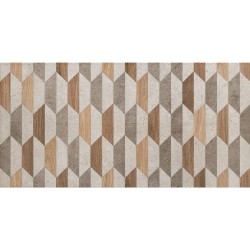 Domino Dover graphite geo inserto płytka ścienna 30,8x60,8.