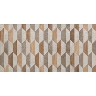 Domino Dover graphite geo inserto płytka ścienna 30,8x60,8