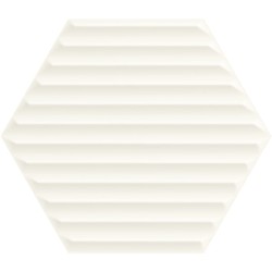 Paradyż Woodskin bianco heksagon struktura B płytka ścienna 19,8x17,1.