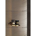 Tubądzin Dekor Shine Concrete dark płytka ścienna 29,8x59,8 - aranżacja.