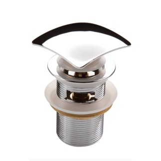 Deante korek click-clack mosiężny kwadratowy z przelewem chrom