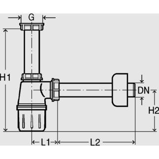 Viega półsyfon umywalkowy butelkowy