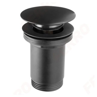 Ferro korek click-clack mosiężny Rotondo z przelewem czarny