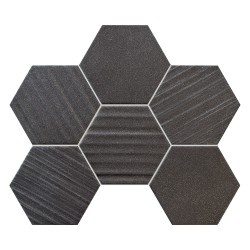 Tubądzin Horizon hex black mozaika ścienna 28,9 x 22,1.