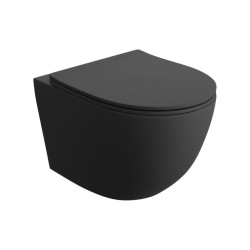 Lavita Sinto Black miska wc wisząca bezkołnierzowa w zestawie z deską.