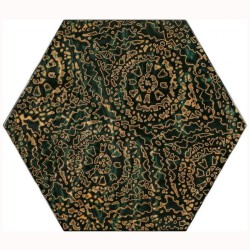 Paradyż Urban Coours green heksagon dekor A płytka ścienna 19,8 x 17,1 cm.