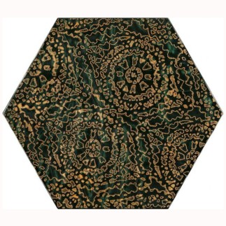 Paradyż Urban Coours green heksagon dekor A płytka ścienna 19,8 x 17,1 cm