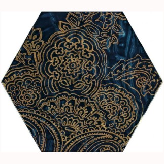 Paradyż Urban Coours blue heksagon dekor B płytka ścienna 19,8 x 17,1 cm