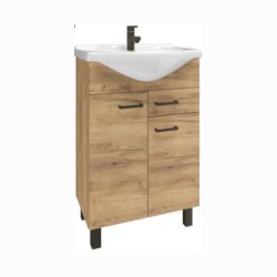 Defra Mea New D50 zestaw szafka z umywalką Roberto dąb craft złoty 50 cm.