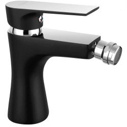 Ferro Algeo Square bateria bidetowa czarny-chrom.