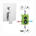 Ferro Algeo Square Box bateria natyskowa podtynkowa chrom.