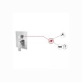 Ferro Algeo Square Box bateria natyskowa podtynkowa chrom.
